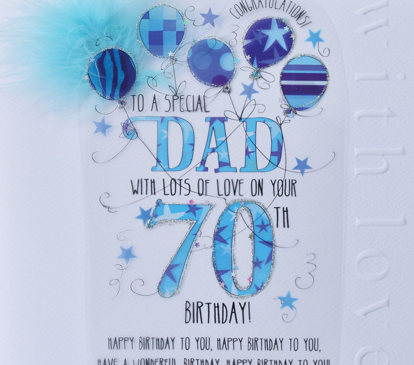 Dad 70th Handmade Birthday Card