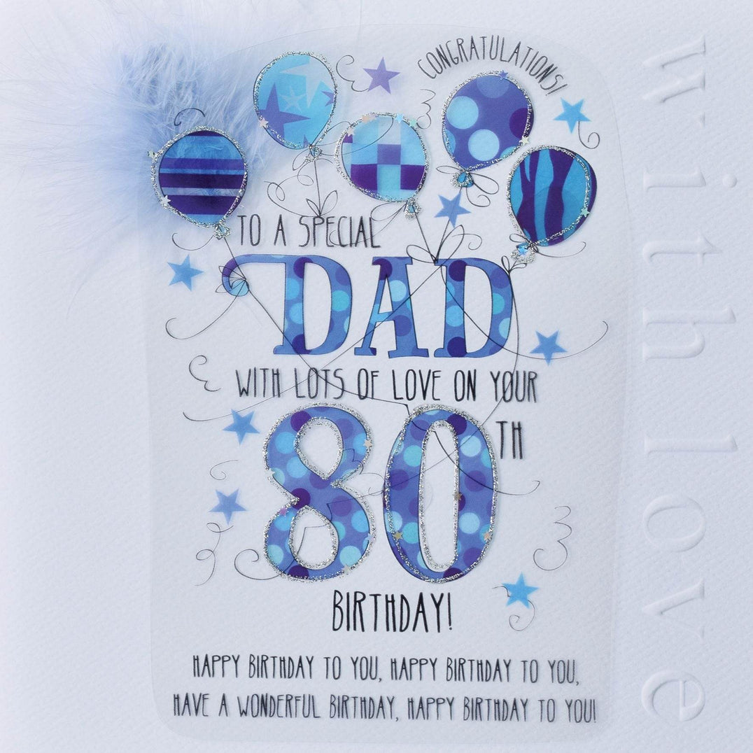 Handmade Dad 80th Birthday Card - House of Cards