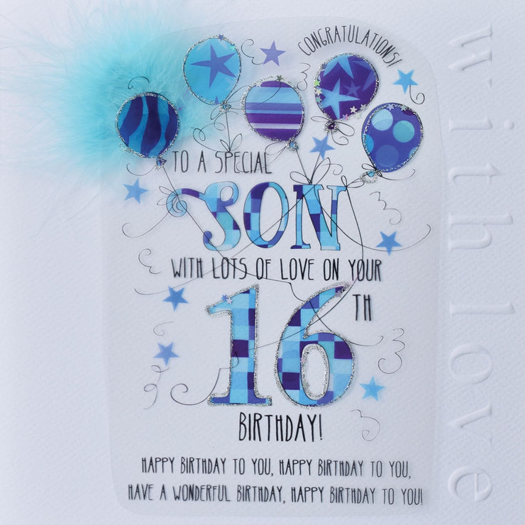 Son 16th Handmade Birthday Card