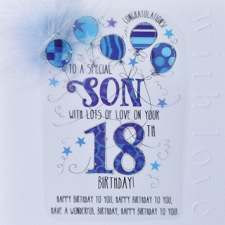 Son 18th Handmade Birthday Card