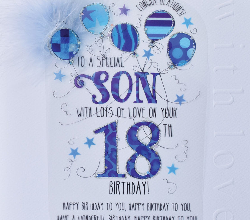 Son 18th Handmade Birthday Card