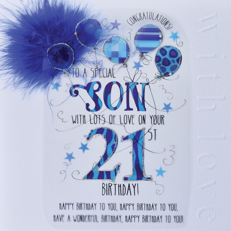 Son 21st Handmade Birthday Card