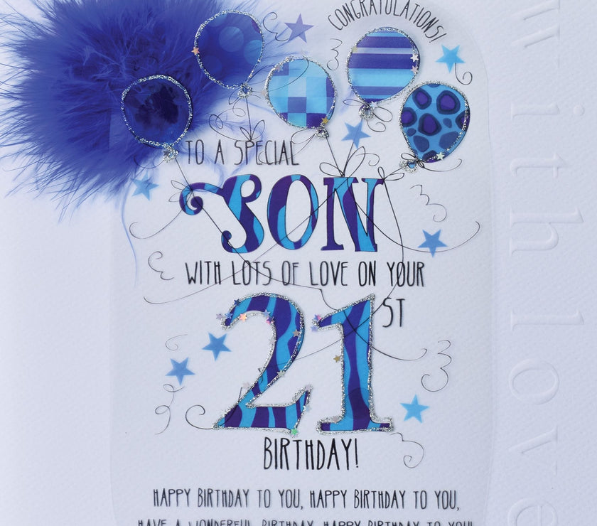 Son 21st Handmade Birthday Card