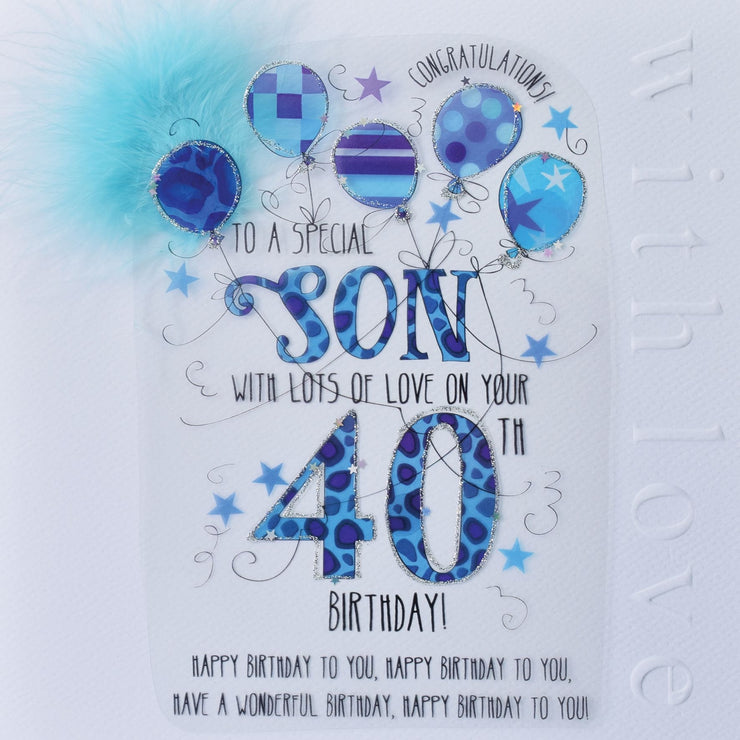 Son 40th Handmade Birthday Card