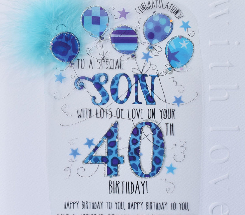 Son 40th Handmade Birthday Card