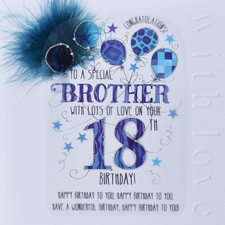 Brother 18th Handmade Birthday Card