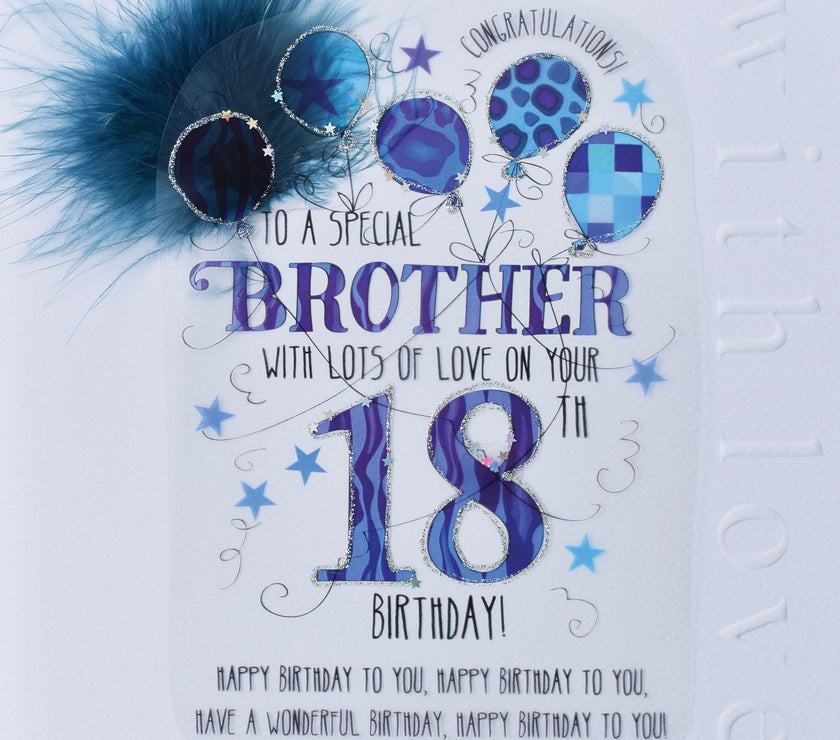Brother 18th Handmade Birthday Card
