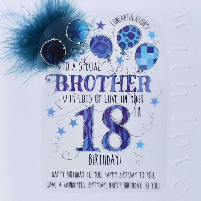 Brother 18th Handmade Birthday Card