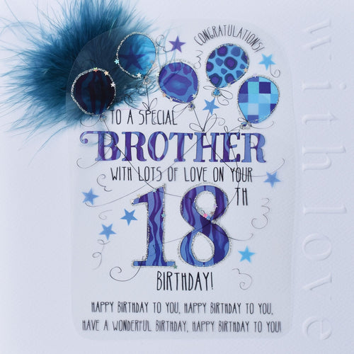 Brother 18th Handmade Birthday Card