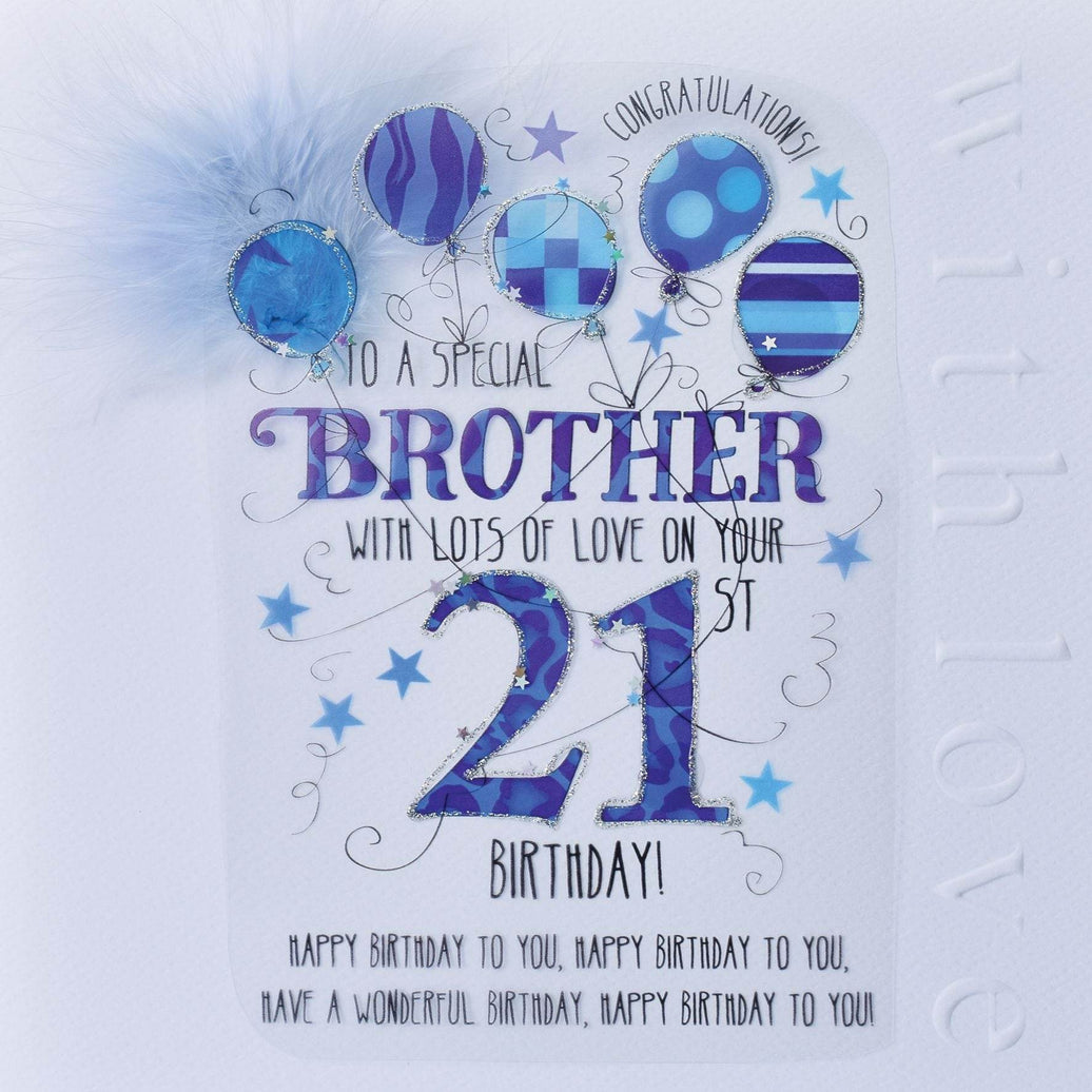 Brother 21st Handmade Birthday Card - House of Cards