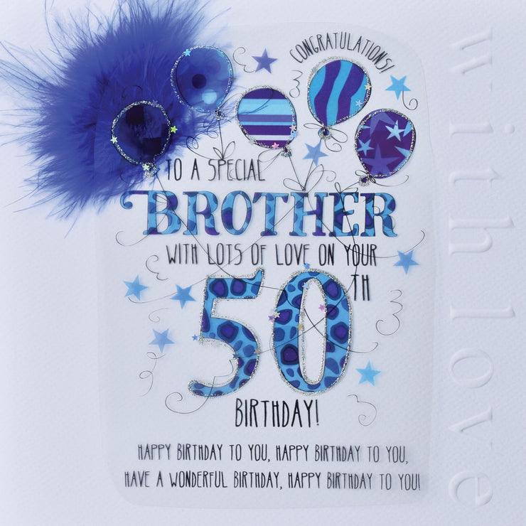 Brother 50th Handmade Birthday Card
