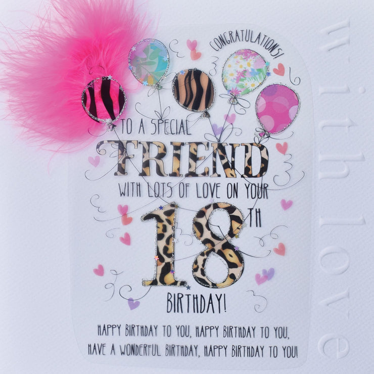 Friend 18th Handmade Birthday Card