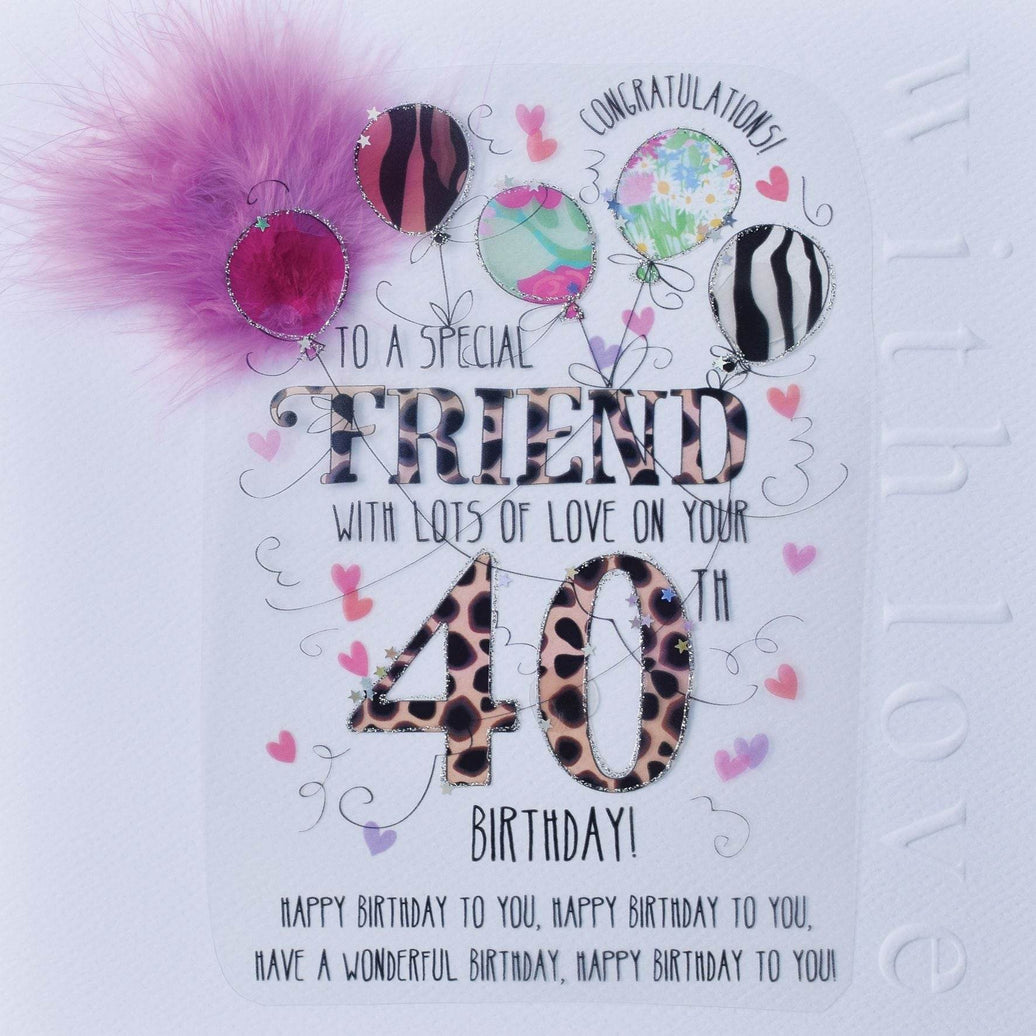 Friend 40th Handmade Birthday Card - House of Cards