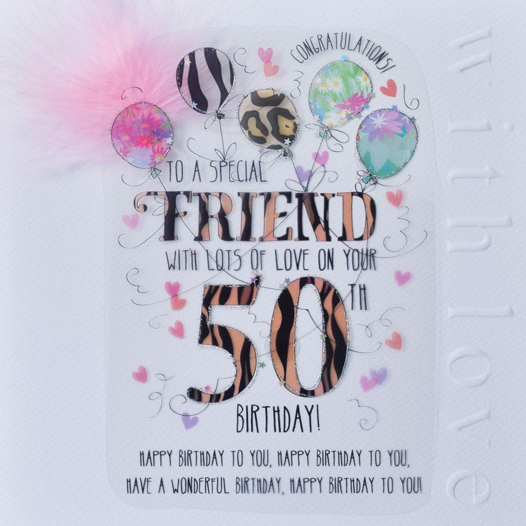 Friend 50th Handmade Birthday Card - House of Cards
