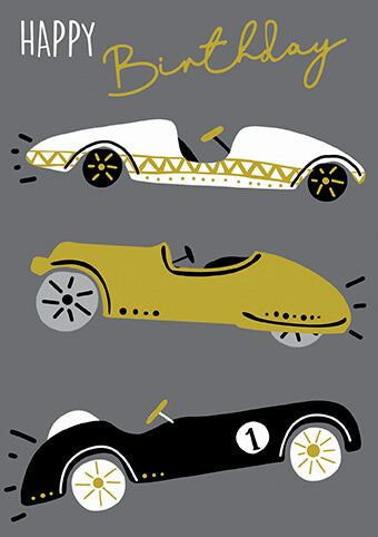 Noir Cars Birthday Card