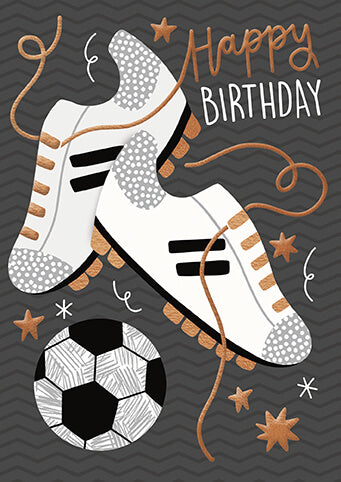 Noir Football Birthday Card