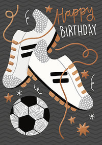 Noir Football Birthday Card