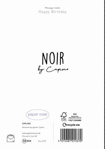Noir Football Birthday Card