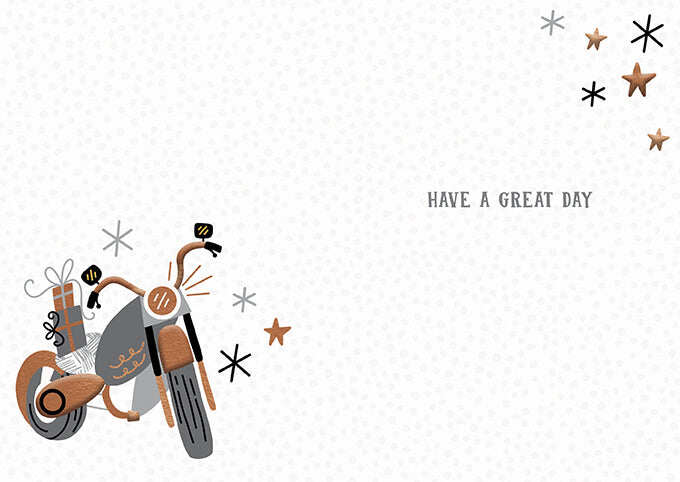 Noir Bike Birthday Card