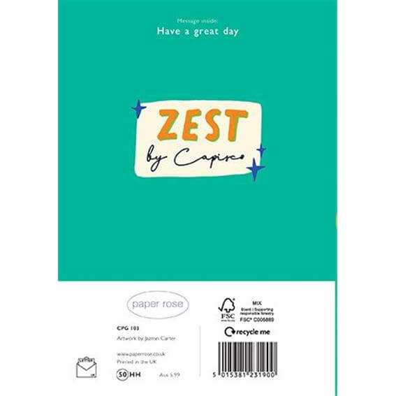Zest Guitar Birthday Card