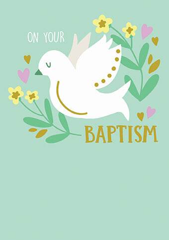 Baptism Dove Card - House of Cards