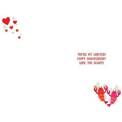 Anniversary Husband Lobster Card - House of Cards