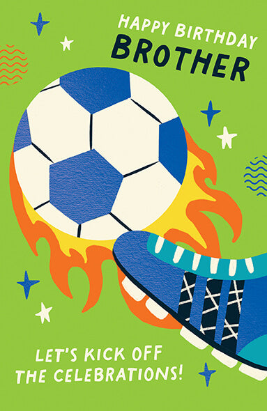 Brother Football Birthday Card