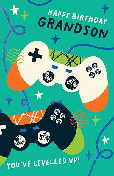 Grandson Gamer Birthday Card - House of Cards