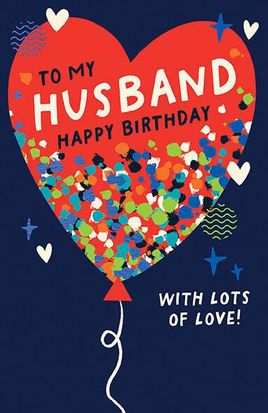 Husband Balloon Birthday Card - House of Cards