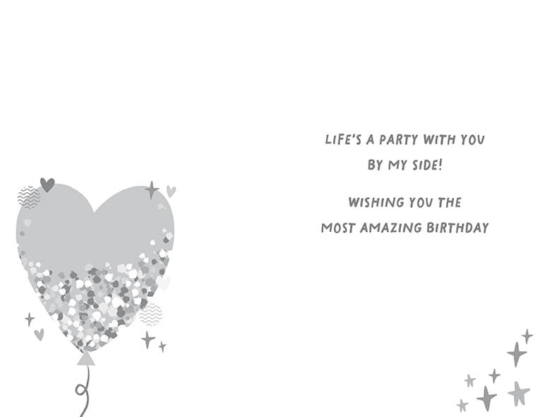 Husband Balloon Birthday Card