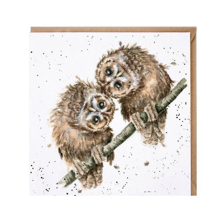 2 Owls Greeting Card