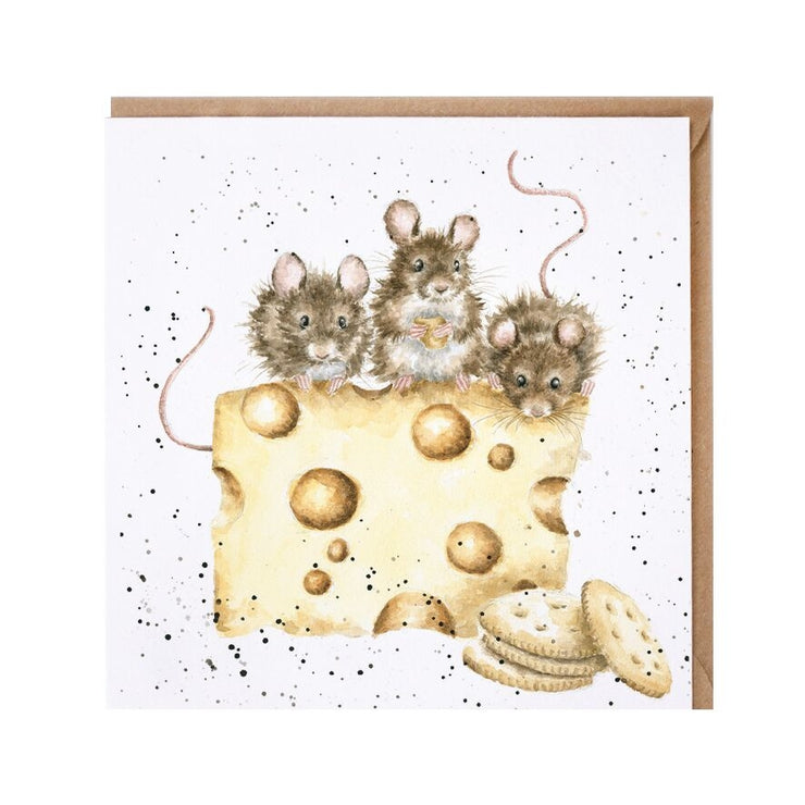 Crackers about Cheese Mice Greeting Card