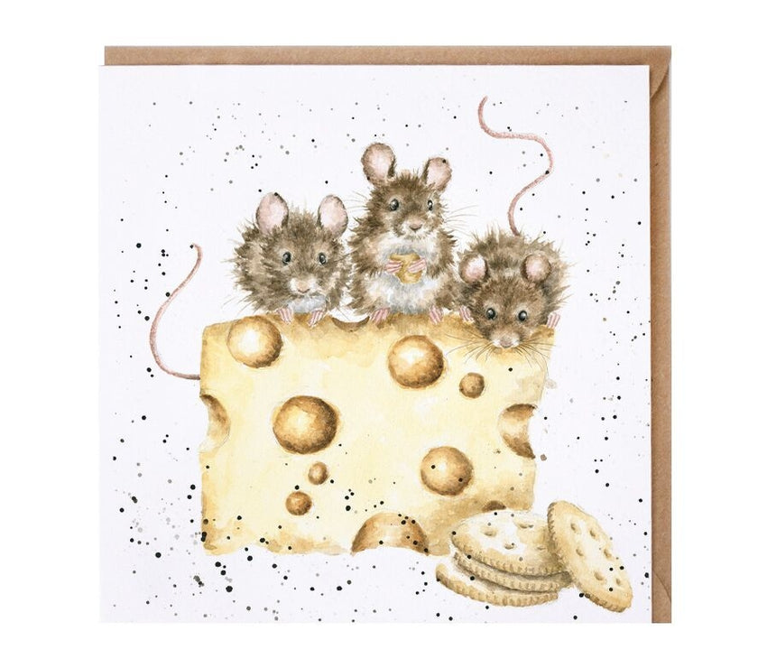 Crackers about Cheese Mice Greeting Card