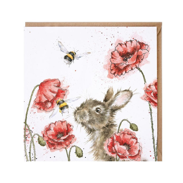 Let it Bee Rabbit Greeting Card