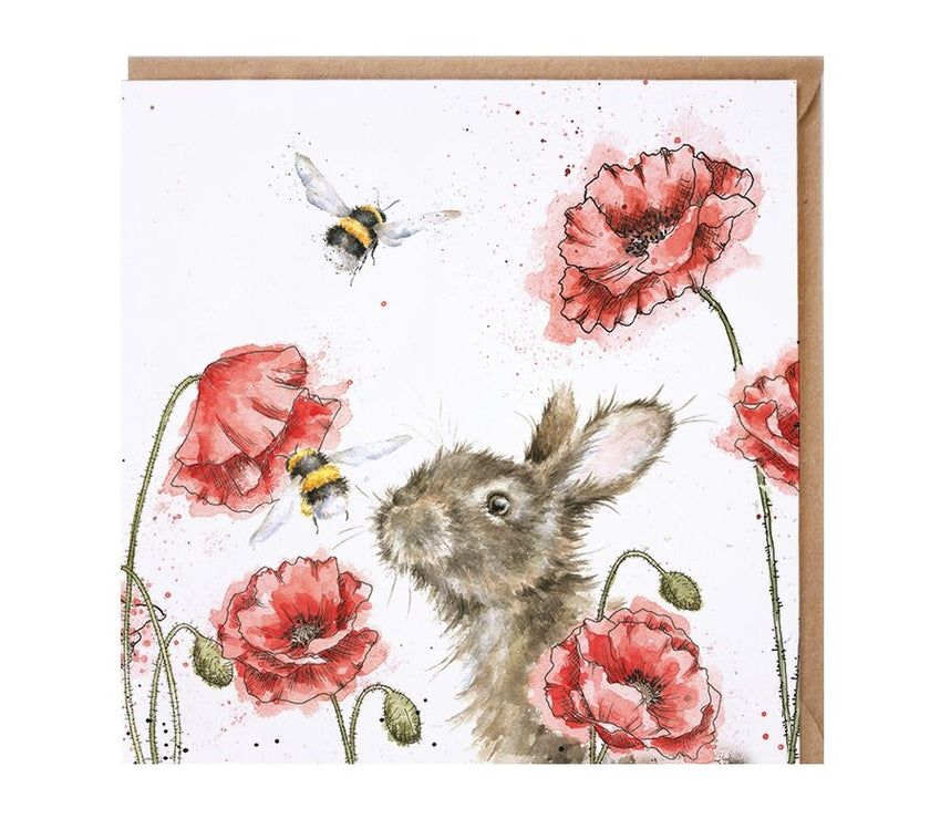Let it Bee Rabbit Greeting Card