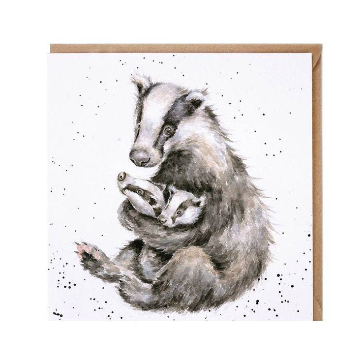 Badger and Cubs Greeting Card