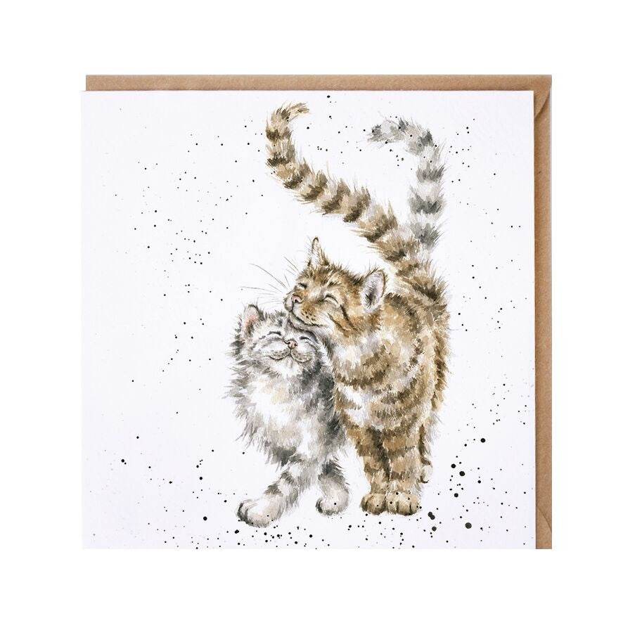 Feline Good Cats Greeting Card - House of Cards