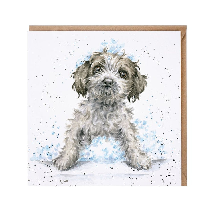 Bubbles and Bark Dog Greeting Card