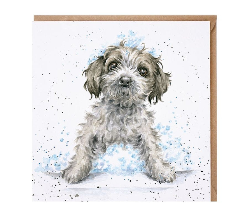 Bubbles and Bark Dog Greeting Card