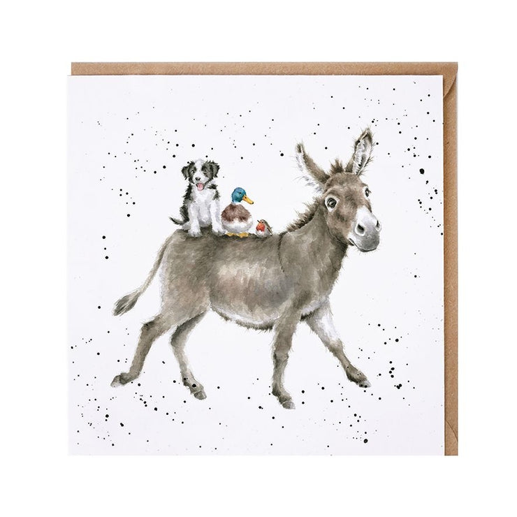 Donkey Ride Greetings Card