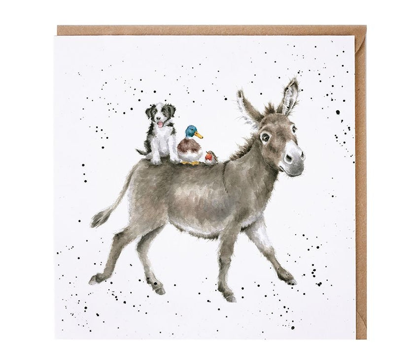 Donkey Ride Greetings Card