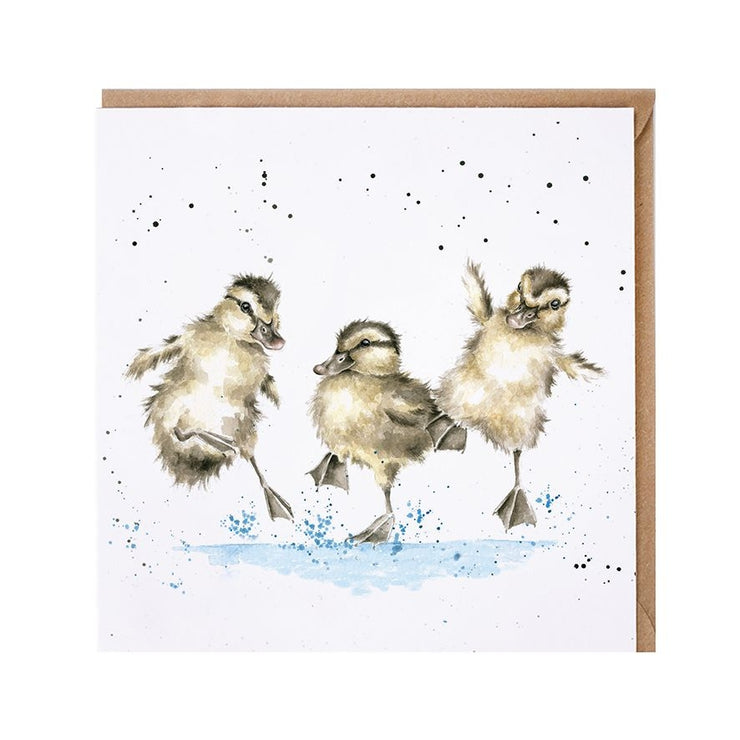 Puddle Ducks Greetings Card