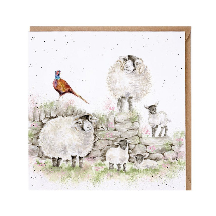 Green Pastures Greetings Card
