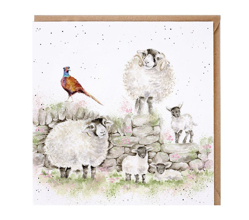 Green Pastures Greetings Card