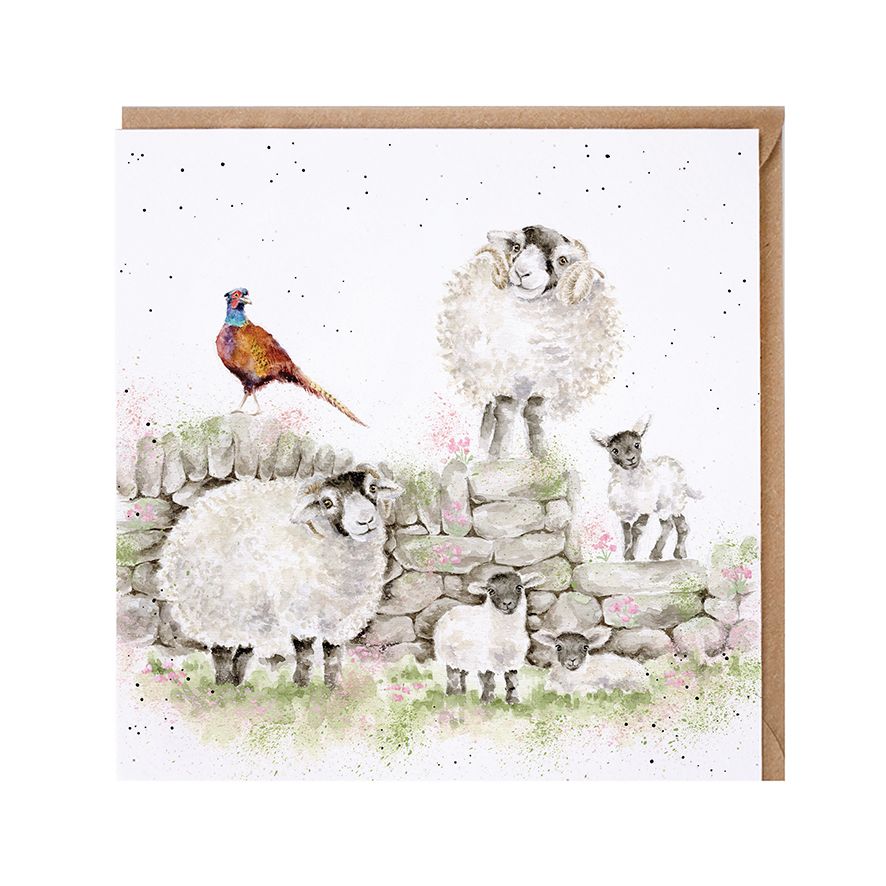 Green Pastures Greetings Card
