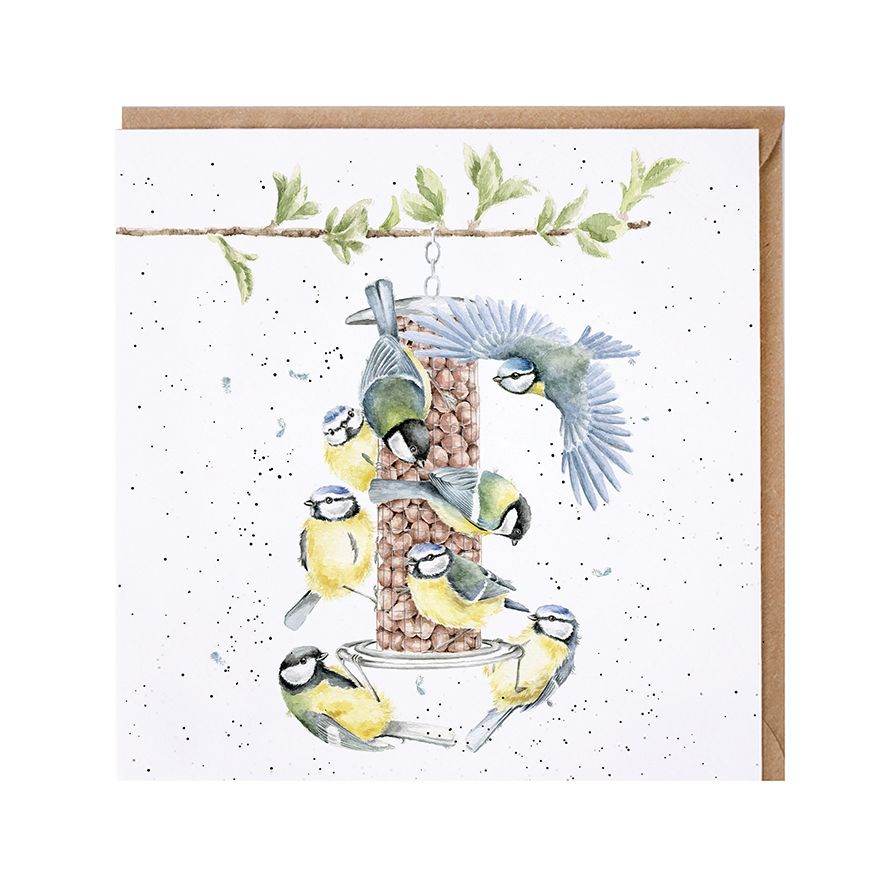 Bird Feeder Greetings Card - House of Cards