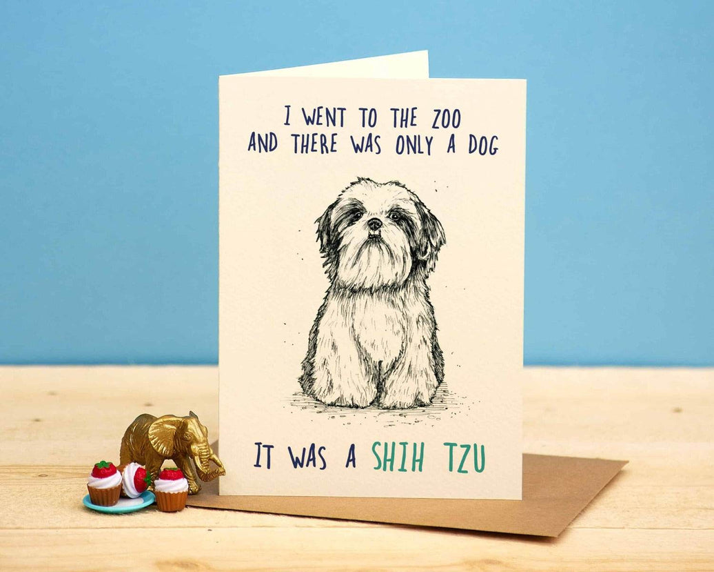 Shih Tzu Birthday Card - House of Cards