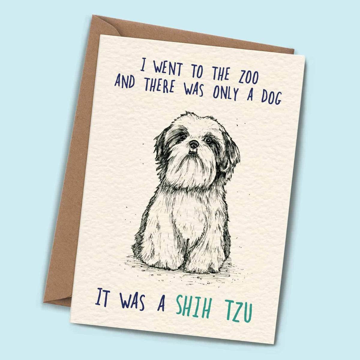 Shih Tzu Birthday Card - House of Cards