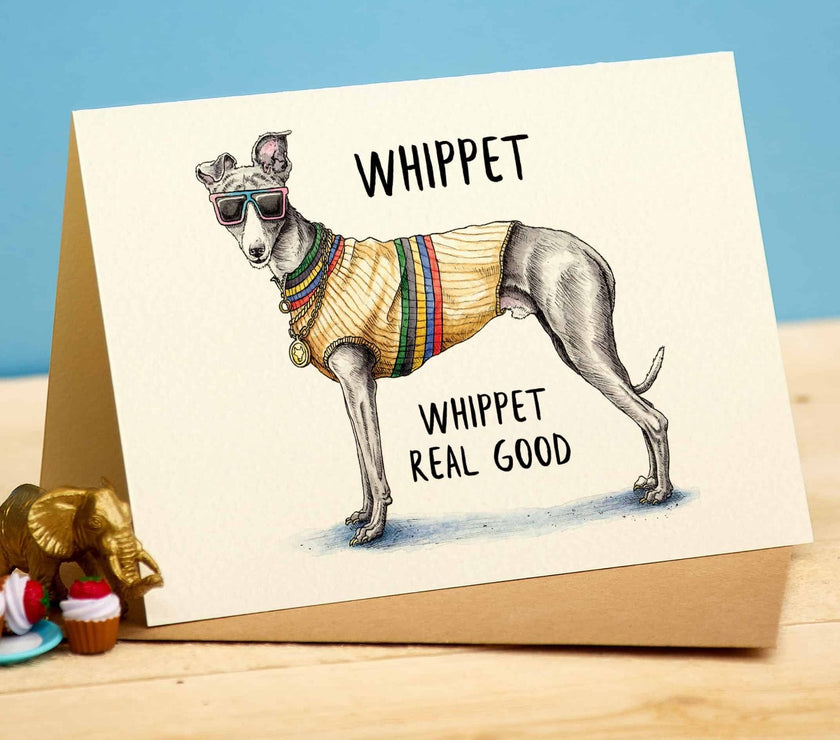 Whippet Birthday Card