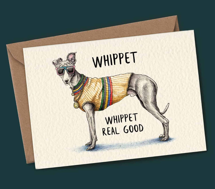 Whippet Birthday Card